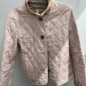 Burberry quilted jacket in light pink